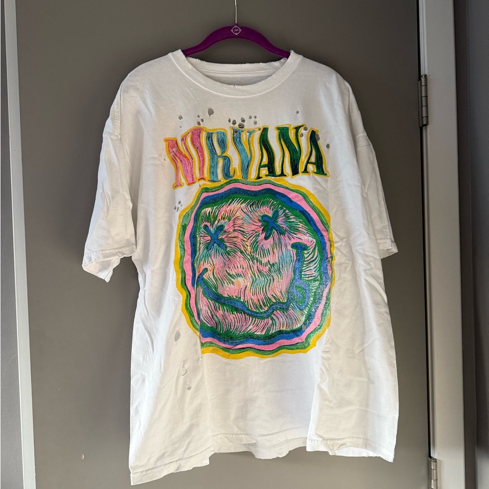 Nirvana White Graphic T-Shirt